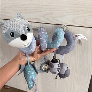 Gray and Blue Fox Baby Toy